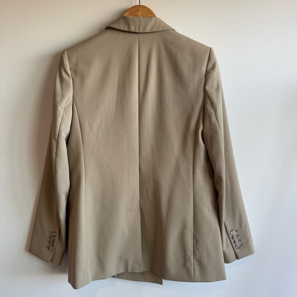 NWOT Banana Republic Wool Vasto Relaxed Italian Wool Tan Blazer Jacket Size 2 - Picture 7 of 8